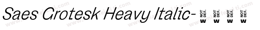 Saes Grotesk Heavy Italic字体转换